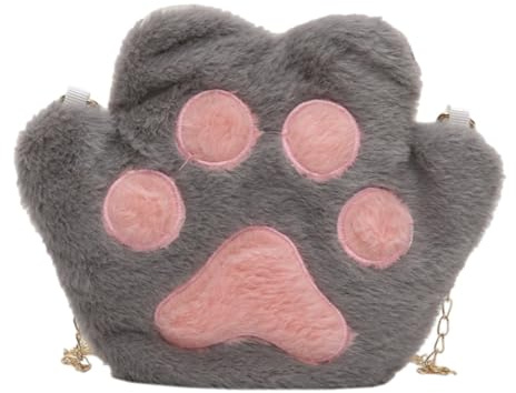 Homoyoyo Niedliche Plüschbär Umhängetasche für Mädchen Kleine Cartoon Tiertasche aus Weichem Plüsch Modischer Aufbewahrungsbeutel für Reisen und Alltag