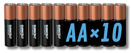 10X Duracell AA Optimum 10 Pile Stilo Bulk (Senza Scatolo)