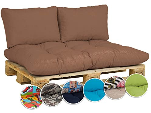Beo® Lounge-Kissen kakao | Waschbar | Made in EU nach Öko-Tex Standard | Atmungsaktive Gartenstuhlauflagen | UV-beständige Sitzkissen Outdoor | Für Loungemöbel