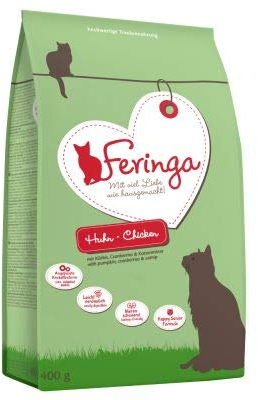 Feringa Senior Getreidefreies Trockenfutter für eine ausgewogene Ernährung, gesunde Haut und glänzendes Fell, ideal für empfindliche Katzen oder Katzen mit diätetetischer Intoleranz Huhn, 2 kg