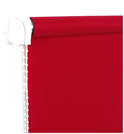 JalousieCrew Seitenzugrollo Rot - Breiten 62-202 cm - Länge 130 cm - Sichtschutz (092 x 130 cm)