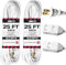 Iron Forge Cable 25 Ft White Extension Cord 2 Prong with 3 Outlets, 2 Pack, 16/2 Indoor Extension Cord with Multiple Outlets, 13 AMP 2 Prong Electric Cord for Home, Ofiice, Small Appliances