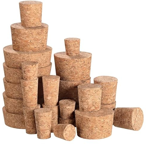 Beste Angebote MIKONI Fasskorken KORKEN 14 Größen zur Auswahl aus NATURKORK Flaschenkorken NATURKORKEN STOPFEN Spitzkorken Verschluss (33/40 mm)