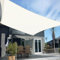 HENG FENG Toldo Vela de Sombra HDPE Rectangular Cuadrado 4x4m Protección Rayos UV Resistente Transpirable para Terraza Patio Exterior Jardín Color Beige