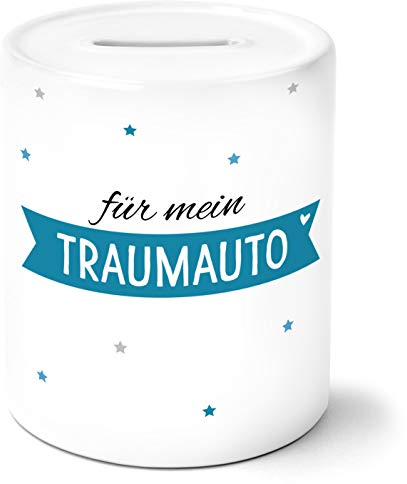 OWLBOOK Traumauto Spardose Personalisiert mit Namen Geschenke Geschenkideen für alle Sparfüchse zum Geburtstag