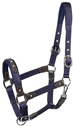 PFIFF 102811 Halfter 'Ciara' mit Lederapplikation, blau-braun Full