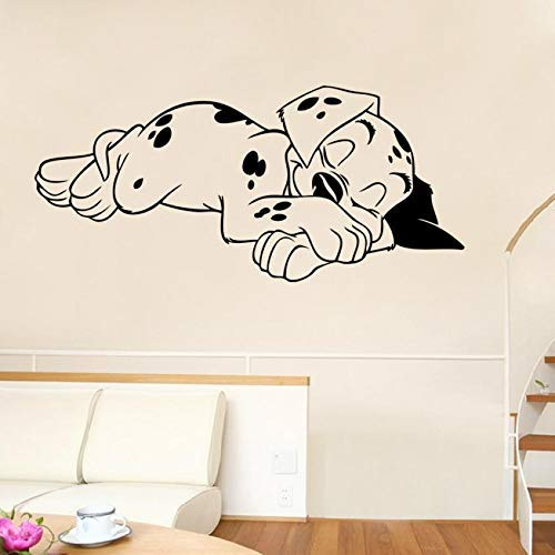 Schlafen Dalmatiner Haustier Haustier Veterinär Hund Wandtattoo Wandtattoo Vinyl Home Decor 45X48Cm