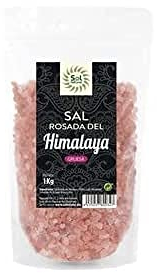 SOLNATURAL Sal Gruesa Rosada del Himalaya 1 Kg, Estándar, Único