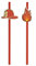 Goodmark 10 Pailles en Carton Pompier Rouges 20 cm - Rouge - Taille Unique