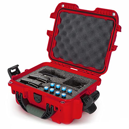 Nanuk 905 wasserdichter Hartschalenkoffer mit Schaumstoffeinlage für Sennheiser EW Mikrofon Set – Rot