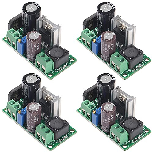 AITRIP 4PCS AC/DC to DC Step Down Buck Converter AC 5-30V DC 5-48V 24V 36V 48V to DC 2.5-35V 12V Voltage Regulator Board 2A Adjustable Volt Power Supply Module
