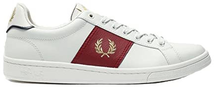Fred Perry Leder B721 Leder Seite weiße Turnschuhe