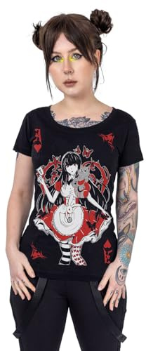Cupcake Cult Wonderland T-Shirt Frauen T-Shirt schwarz/weiß/rot
