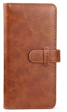 MUZIRI KINOKOO Mini Photo Album PU Leather Wallet Album Dessert Time Album Compatible For Fuji Instax SQUARE SQ1 SQ20 SQ10 SQ6 Fuji Camera Share SP-3 Pictures Holder 80 Pockets (Brown)