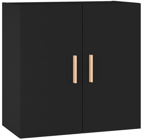 vidaXL Wandschrank Hängeschrank Lagerschrank Bücherschrank Schrank Aufbewahrungsschrank Wohnzimmer Schlafzimmer Schwarz 60x30x60cm Holzwerkstoff