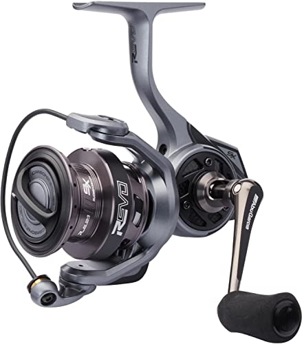 Abu Garcia Spinnrolle, Revo SX Spinnrolle, Raubfischangeln, Süßwasserangler, Barsch, Hecht, Zander, Schwarz/Grau, 6,2:1 Übersetzung, robust & leicht, 9+1 Lager, 4000