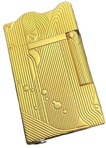 Deluxe Sanji gleiches Modell Meerjungfrau Petroleumfeuerzeug (Messing feine Gravur + Wandstärke Langton) gebogener Klappdeckel nachfüllbar Feuerzeug for Herrenkollektion, Smoking, Geschenkserie (ohne