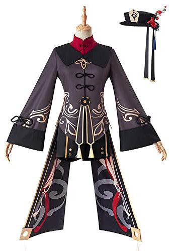 Jilijia Hu Tao Cosplay Kostüm Outfit Spiel Charaktere Hu Tao Uniform Kleid Vollset Anime Cosplay Kleidung Halloween Dress Up Anzug