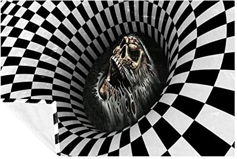 VAPOKF Grunge Skull Escape from Chess Spira Prints Weiche Warm Gemütliche Decke Überwurf für Bett Couch Sofa Picknick Camping Strand, 150 × 100 cm