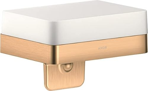 hansgrohe AXOR Universal Accessories Flüssigseifenspender mit Ablage, 42819140, Farbe: Brushed Bronze