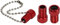 Flintronic Messing-Adapter, 3 Stück Fahrradventil Adapter aus Messing, Fahrrad Autoventil Ventiladapter, Ventiladapter Fahrrad Autoventil mit Dichtring, Rot