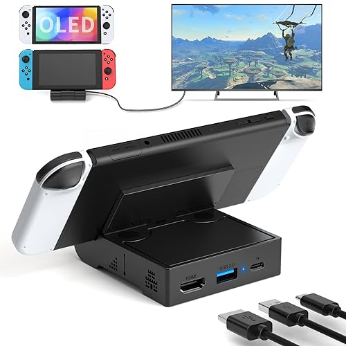 Younik Dock per NS Switch/OLED Con Porta HDMI e USB 3.0 - TV Dock Portatile Con Proiezione Veloce 1080P HD