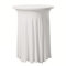 Rock Style SPANDEX Tischdecke für runde Poseur-Tische, plissiert, Stretch-Abdeckung für Cocktailtisch (Weiß, 60 cm Durchmesser)