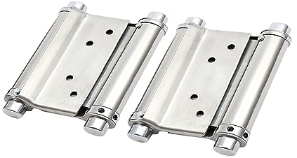 Bohaner Lot de 2 charnières de porte battantes en acier inoxydable de 8,6 cm - Capacité de charge : 15 kg - Pour porte battante, porte de salon, porte en bois, porte de salon, meuble