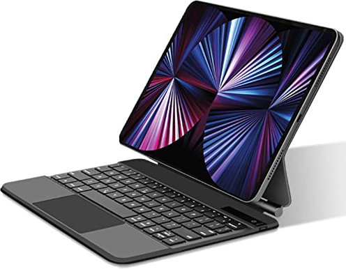 Lecsas Stylische Magic-Tastatur-Hülle für iPad Air 5. Generation mit schwebendem Magnetständer für iPad Pro 11 Zoll 4. Generation 3. 2. 1. Generation, iPad Air 27,7 cm (11 Zoll), 5. 4. Generation,