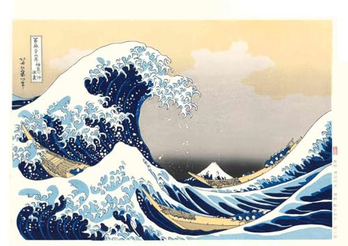 版三 Hokusai's The Great Wave off Kanagawa from The Series 36 views of Mt.Fuji. Hand made reproduction Ukiyo-e art by Japanese masters from HANZO.