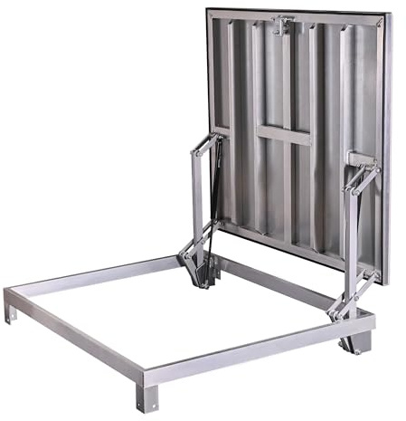 Schachtabdeckung für den Außenbereich 90 x 100(R) cm, Bodenluke Schachtdeckel Revisionsschacht Kanalschacht