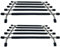 4All Kitchen Trivet Stand Heat Resistant Anti Slip Worktop Protector Stainless Steel Stand For Hot Pans (Black, Pack of 2)
