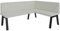 FURNISTAR Eckbank Akiko Metal A - Eckbankgruppe für Ihrem Esszimmer, Küche modern, Sitzecke, Essecke. Perfekt für Küche, Büro und Rezeption. Solide und Starke Verarbeitung. (168x128-Rechts-Inari22)