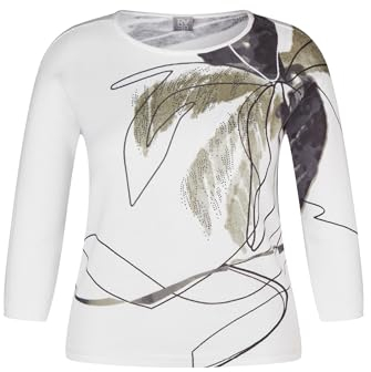 Rabe Damen Pullover mit floralem Print Weiss - 44