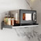 Xinwanhong Mikrowellen Regal Carbon Stahl Wandmontage, Mikrowellen Regal Hängend, Küche Mikrowellenhalterung Wand, Microwave Shelf, Halterung zum Aufhängen von Regalen, 49 * 37 * 11,5 cm