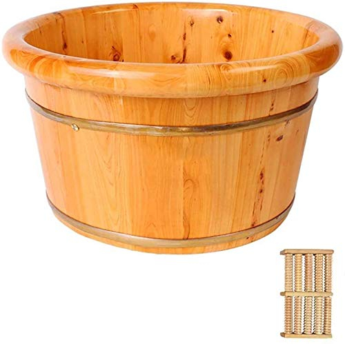 Holzfass Fußspa, Haushaltsgeschenk, Fußwanne, Fußwanne, Eimer, Massage, Spa, Sauna, Einweichen, Fußbad, Holzeimer, Fußspa, Haushalt, Waschbecken, Haushaltsgegenstände, Dekoration (Farbe: B) praktisch