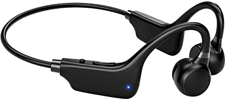 MUTNITT Cuffie Bluetooth 5.0, Auricolari a conduzione d'aria, Auricolari Bluetooth a conduzione ossea, auricolari sportivi con microfono, IPX7 Impermeabili,per ciclismo, palestra