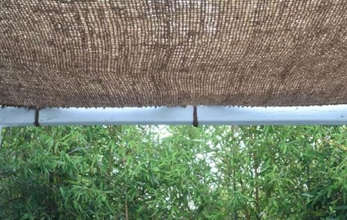 World PLANTIL Vela sombreo Fibra de Coco/Toldo Vela/Tela de sombro/Malla de sombreo/Jardin/Patio/terrasa /100% Naturales y ecológicas/ 60% de Sombra (Rectangular 2x3m SIN Anclajes)