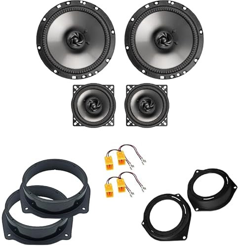 IPNOSIS Kit 4 Casse AXTON AE165 + AE100 per Fiat Bravo dal 2007 in poi con 2 Supporti Anteriori, 2 Supporti Posteriori e 4 Connettori