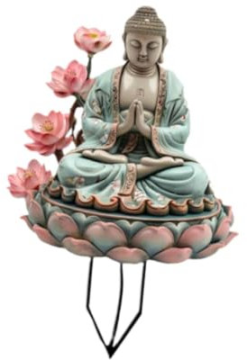 perfk Garten-Buddha-Hofschild, Acryl-Dekoration, Bohemian-Stil, Landschafts-Ornament, Gartenstecker für Terrasse, Gehweg, Hof, Rasen