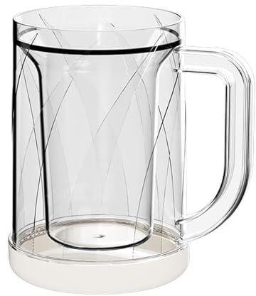 Jarras de cerveza de doble pared - Jarras de cerveza transparentes con cámara de hielo, vasos de pinta congelables | Vasos de pinta transparentes de doble pared para bebidas heladas, vaso