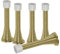 Spring Door Stop Stopper Spring-Aside Doorstop Wall, Skirting or Door Fixings & Screws Brass Plated - 75mm - Pack of 5