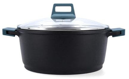 Quid Confort Casserole en aluminium fondu 28 cm - 6,6 l Aluminium Convient pour vitrocéramique Convient à l'induction 2 couches antiadhésives
