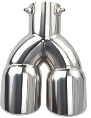Endrohr Schalldämpfer-Auspuff Doppelauspuff-Endrohr 2,5 Zoll Einlass 3 Zoll Auslass 8,1 Zoll Länge Polierter Edelstahl 1,2 Mm Dicke (doppelt). Exhaust Tailpipe