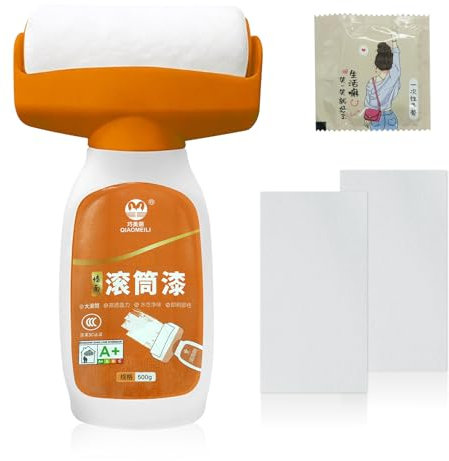 500g Retouche Peinture Blanc Mur, Brosse Roulante de Réparation Murale, Peinture de Retouche Mur pour Taches, Réparer les fissures et les rayures des murs, éliminer les graffitis muraux