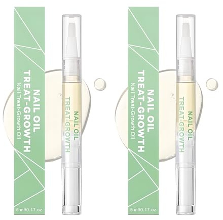 Cuticle Oil Pen 2Pcs - Nail Growth & Strengthener with Vitamin E, Fast Absorbing Nail Oil for Dry Brittle Nails, Cuticle Care & Moisturizer | Nail Care Pen for Nourishing & Repair