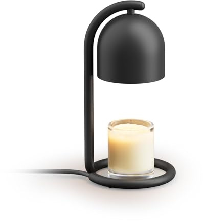 SwitchBot Smart Candle Warmer Lamp with Timer and Dimmer, Matter-Enabled Candle Heater for Apple Home & Alexa, Electric Wax Melter for Birthday, Housewarming Gift, Elegant Home Decor, Black