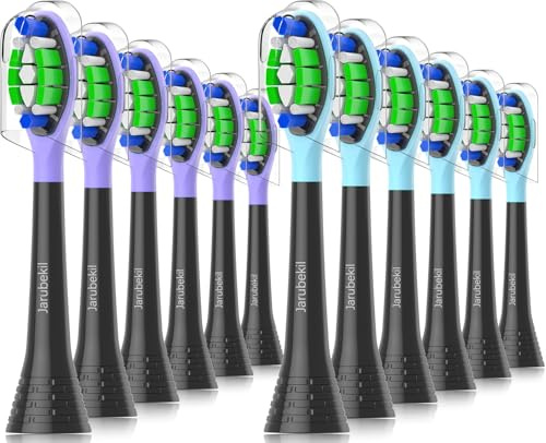 Jarubekil Spazzole di ricambio compatibili con Philips Sonicare, 12 pezzi