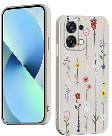 YUXING Funda para OPPO A6 Pro 5G Silicona - Moda Lindo Patrón Diseño Delgado Carcasa, Antichoque, Antideslizante, Elegante, Protección Totaly Resistente (Flower,White)