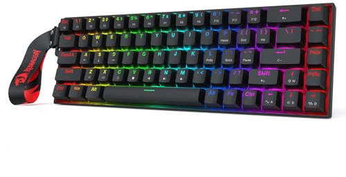 Redragon K631 HE Rapid Trigger RGB Gaming Keyboard, 68 Keys Wired Mechanical Keyboard w/Hyper-Fast Actuation, Hall Effect 8K Polling Magnetic Switch, Actuation Point Adjustable, Strap Version